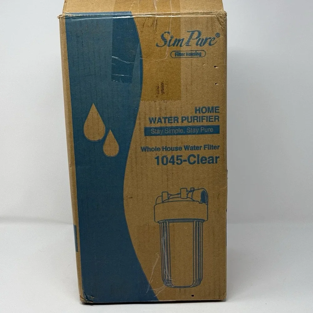 SimPure Whole House Water Filter Housing 1045 Clear Carbon Filter 1